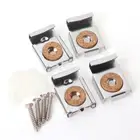 4PCS/Set Easy Install Square Bathroom Durable Mirror Clips Adjustable Bedroo'3C