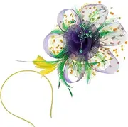 [Healeved] Fashion Fascinator Hat Hair Clip for Women Elegant Headband for Weddings Tea Parties Banquets Events Lightweight Retro Design Bridal Accessory
