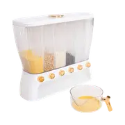 6 Grids Dispenser Storage Container Rice Cereal Beans Grain
