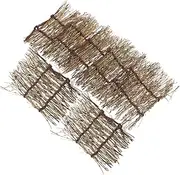 5pcs Bamboo Fence Ornament for Succulent Planter Decoration Miniature Garden Adornment Light Brown Bonsai Supply for DIY Fairy Garden Decor