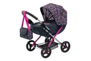 Bayer Cosy 59cm Doll Pram Stroller Toy w Shoulder Bag Blanket & Pillow Kids 3y+