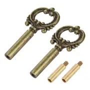2Pcs Lamp Turn Knob On/Off Extension 51.5mm Length for Lamp Socket, Bronze