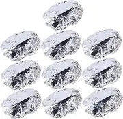 Baluue 3sets Elastic Fit Heat Insulation Hair Styling Cap Aluminum Foil Hair Cap Universal Size 10pcs*3