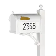 Unbranded Post Mount Mailboxes Modern Deluxe Aluminum Decorative Browns/Tans