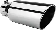 Universal 4 Inch Inlet 6 Inch Outlet Exhaust Tip 15 Inch Length tip Anti-Corrosive Car Straight Exhaust Tail Throat