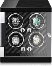 Watch Winders for 1/2/4/6 Watches,Automatic Watch Winder with LED Light,Japanese Quiet Motor,5 Rotating Modes,Dust-Proof Watch Display Box LWX