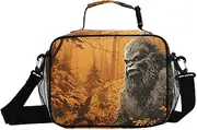 Sasquatch Autumn Forest Insulated Lunch Box for Women Men - Ideal for Work, Picnics - Includes Adjustable Shoulder Strap