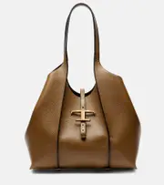 [Tod's] Tod's T Timeless leather tote bag One Size brown