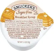 Smucker's Sugar Free Breakfast Syrup, 1.1 oz Plastic Portion Control Cup, 100