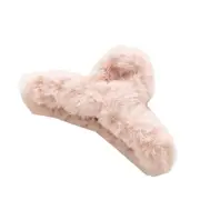 4PCS Faux Fur Hair Clip Plush Hair Claws Clamps Autumn Winter Women Ponytail Clip Shark Clip Barrettes Hair Accessories