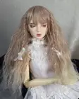 1/4 1/3 7-8" BJD doll wig MSD Sd long wavy blond ombre gradient hair braids 197