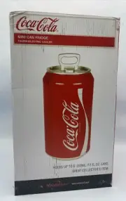 NEW Coca Cola Can Shaped Red Portable Mini Fridge Cooler 8 Cans 12V DC 110V AC