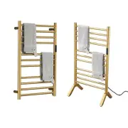 Electric Towel Warmers Radiator with Built-in Timer Gold, 140W Wall-Mounted &...