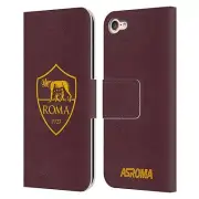 AS ROMA 2024/25 GRAPHIC LOGO LEATHER BOOK WALLET CASE FOR APPLE iPOD TOUCH MP3