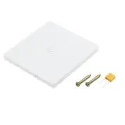 Touch Lamp Switch 1 Gang 1 Way Tempered Glass Panel White 86mmx86mm
