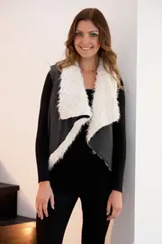 Reversible Fur Vest--ZAV-ZA0442