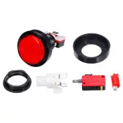 Starts Arcade Buttons ABS Round Button with Light for Game Console DC 12V Red