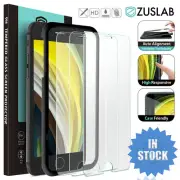 For iPhone SE 2020 7 8 Plus Tempered Glass Screen Protector 3 Pack Install Tool