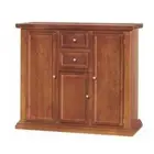 Cupboard Sideboard Art Povera 3 Doors 2 Drawers Walnut Dark Classic (392)