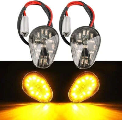 Amber LED-X2 Turn Signal Indicator Light Lamp Flush Mount for Yamaha