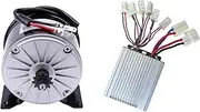 YC Yier 36V 350W Brushed Motor and Speed Controller Set for Electric Scooter Go Kart Bicycle e Bike Tricycle Moped ATV Quad Buggy Drift Trike 4 Wheelers Tricycle Pit Dirt Bike Mini Bike