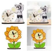 Desk Clock Creative Non Ticking Quiet Table Clock for Office Kids Room Home