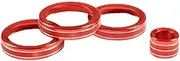 JIUYIN Knob Ring Cover,Fit For LAND ROVER, Range Rover Evoque 2012-18 Car Air Condition Audio Volume Control Button Circle Decoration Trim Dashboard Knob Ring(Red)