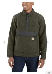 Carhartt Mens Relaxed Fit Fleece Snap Front Pullover SIZE Tall XXL Basil Heather