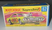 Matchbox Lesney Superfast No# 62 Mercury Cougar G Type Box New!!