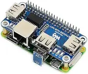 Plug&Play 3X USB 2.0/1.1 Ethernet to RJ45 Hub Extension Board+Micro USB Connecter Set for Raspberry Pi Zero (W/WH)