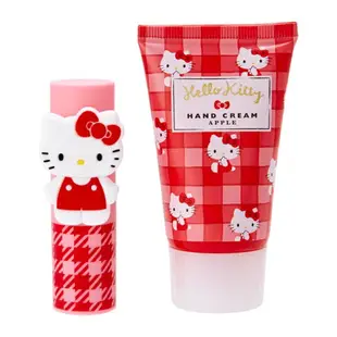 小禮堂 Hello Kitty 護唇膏護手霜組 (紅蘋果香)