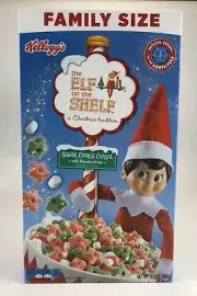 ~NEW~KELLOGG’s The Elf on the Shelf Sugar Cookie Cereal With Marshmallows-12.2oz