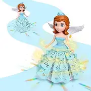 BUDARUNS Enchanting Rotating Princess Dancing Robot Toy with Colorful Lights,Music & Interactive Features,Perfect Christmas Birthdays Gifts for Little Girls Boys Ages 3-12+ Year Olds