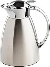 TableCraft 12674 34 oz (1L) Stainless Steel Coffee Carafe, Brushed Stainless Steel with PVD Finish, Vacuum Insulated, Lightweight Leak Proof Coffee Dispenser, for Cafes, Restaurants & Catering