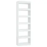 vidaXL Book Cabinet/Room Divider White Bookcase Shelf Rack Storage Organiser