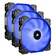 Corsair Air Flow 120mm Fan Low Noise Edition / Blue LED 3 PIN - Hydraulic Bearing, 1.43mm H2O. Superior cooling performance. Three Pack!