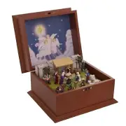Nativity Scene Musical Silent Night Christmas Box J7450