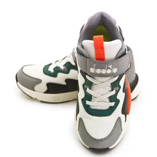 【DIADORA】大童 迪亞多那 22cm-24.5cm 超寬楦經典復古運動跑鞋 潮流老爹系列(米灰黑 11087)