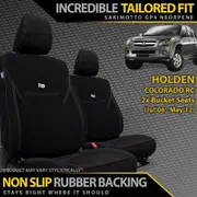 Holden Colorado RC Neoprene 2x Front Seat Covers (In Stock)