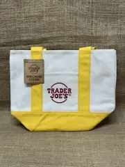 Trader Joe’s Yellow Mini Canvas Tote Bag With Tag - New