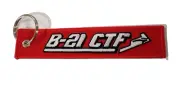 B-21 Raider Stealth Bomber *CTF* Keychain, Remove Before Flight ® Tag, Streamer!