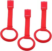 PHENOFICE Crib Pull Ring Set 3pcs Baby Bed Stand up Rings Lightweight for Walking Exercise
