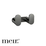 Meir Curvae Double Robe Hook - PVD Shadow