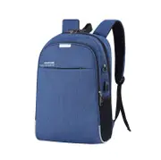 Men Large Capacity Usb Anti-Theft Casual Backpack Outdoor Travel Bag Blue