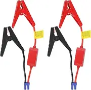 2Pcs Jump Starter Cable Replacement Emergency Car Portable Battery Jump Starter Cable Clamp Car Booster Cable Alligator for 12v Mobile Charger Automotive Universal Vehicles Starter
