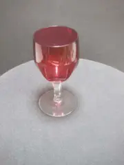 Cranberry Fluted Clear Stemware