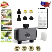 Durable Outdoor Water Timer with Dual Outlet and Voice Control - Smart Gardening