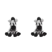 2x Charlie Bears Cuddle Cub Zebra Kids/Baby Soft Fun Play Toy 0m+ Black/White