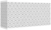Rectangular Print Lamp Shade Diamonds Large 8/17x8/17x10 Spider Harp and Finial