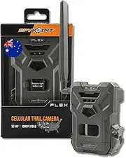 SPYPOINT Flex Cellular Trail Camera - Dual-Sim LTE, 1080p Videos, 33MP Photos, Night Vision 4 LED Infrared Flash, 100' Detection Range, 0.3S Trigger Speed, GPS Enabled, Cell Cameras for Hunting